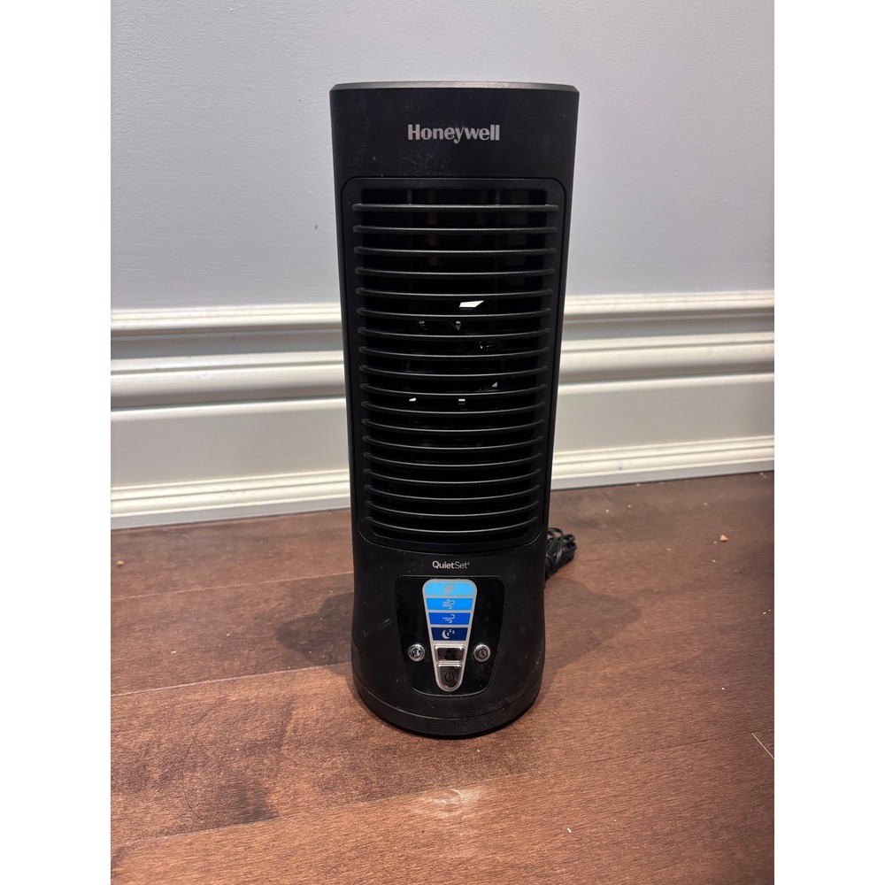 Honeywell QuietSet Personal Tabletop Fan Black HTF210B Oscillating 4 Speeds
